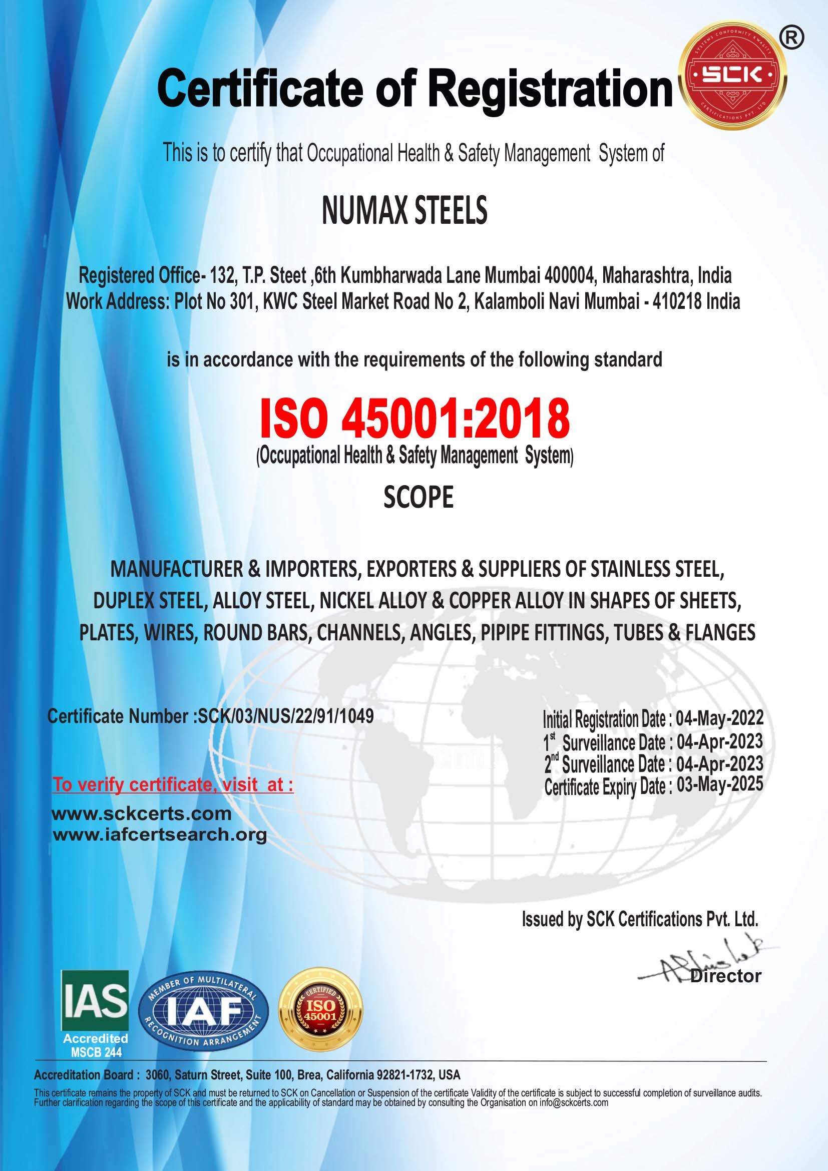 Numax Steels 9001